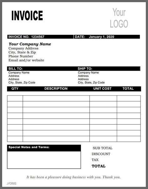 Free Invoice Templates You Can Edit and Customize Easily.